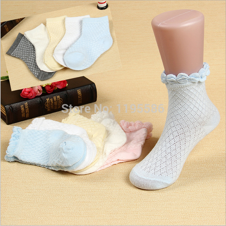 Fashion Cute Sweet Princess Lace Cotton Socks For Baby Girls 2015 Spring Summer Children Short Socks