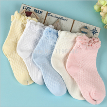 Fashion Cute Sweet Princess Lace Cotton Socks For Baby Girls 2015 Spring Summer Children Short Socks
