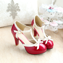 4 color Big Size summer shoes sweet princess style high heels girl tenis PU sapato new arrival 2014 sandal
