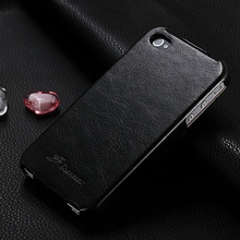 For iPhone 4S Case Luxury Crazy Horse Pattern PU Leather Mobile Phone Case For Apple iPhone