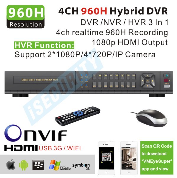 Купить новые 960h 4channel dvr рекордер 1080p hdmi выход 960h реального ...
