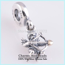 New Cupid Dangle 925 Sterling Silver God OF Love Pendant Thread Charms Fits Pandora Style Bracelets