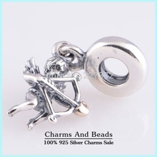 New Cupid Dangle 925 Sterling Silver God OF Love Pendant Thread Charms Fits Pandora Style Bracelets