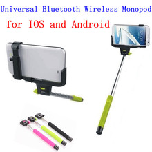 DHL Free shipping 100pcs Self Shooting 7 Sections Foldable Wireless Mobile Phone Monopod Suits for ios