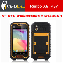 Runbo X6 IP67 Quad Core Smartphone Walkietalkie 2GB 32GB MTK6589T 5.0 Inch FHD Screen Android 4.2 GPS 3G WCDMA