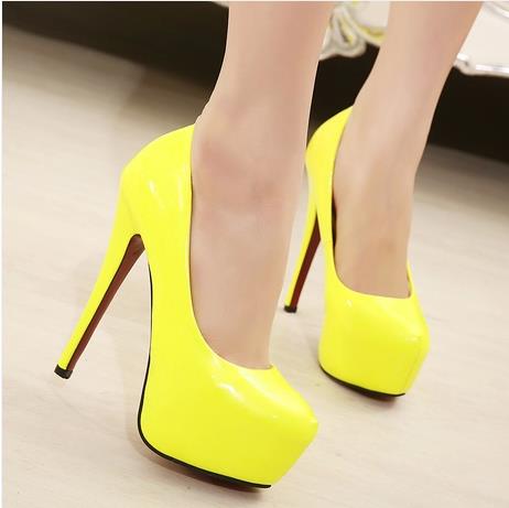 2014 Spring And Autumn New Arrival Ultra High Heels Thin Heels Platform Round Toe Shoes Fashion