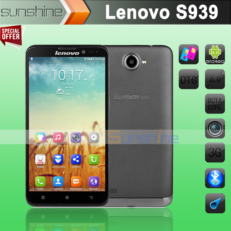 Original Lenovo S939 Mobile Phone MTK6592 Octa Core 6 IPS 1GB RAM 8GB ROM 8MP Android