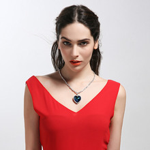 Neoglory Good Quality Austria Crystal AAA Zircon Titanic Ocean Heart Necklace Pendant Jewelry Accessories New 2015