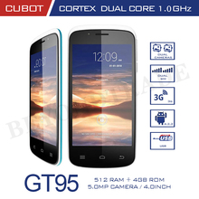 New Original Cubot GT95 MTK6572W Dual Core Mobile Phone 4GB ROM Android 4.2.2 Smartphone 4.0Inch 5MP Camera cellPhone