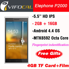 Original Elephone P2000 MTK6592 Octa Core Smart Mobile Phone 5.5″ 5.5 inch Screen Android 4.4 2GB 16GB WCDMA 3G GPS 13MP