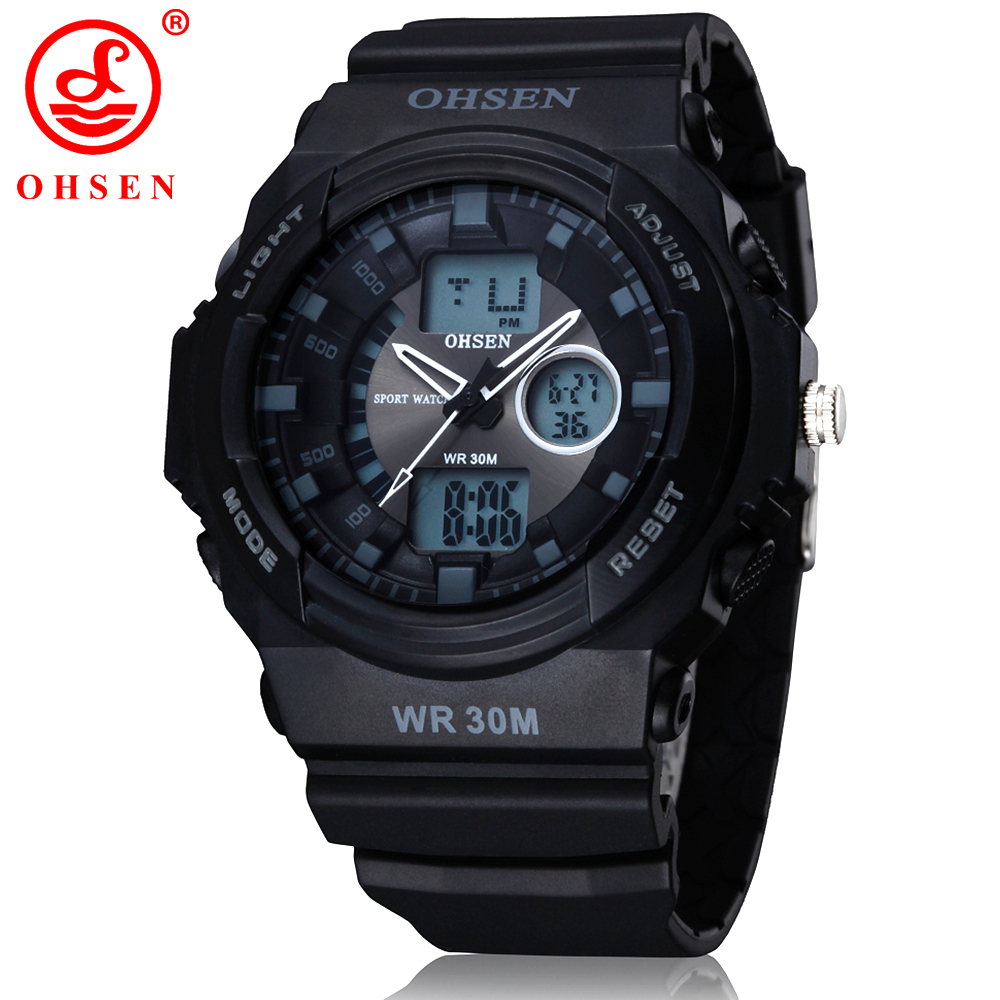 New Mens Boys Sports Watch Casual Dress Watches 2 Time Zone Digital Quartz Electronic LED Waterproof