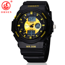 New Mens Boys Sports Watch Casual Dress Watches 2 Time Zone Digital Quartz Electronic LED Waterproof