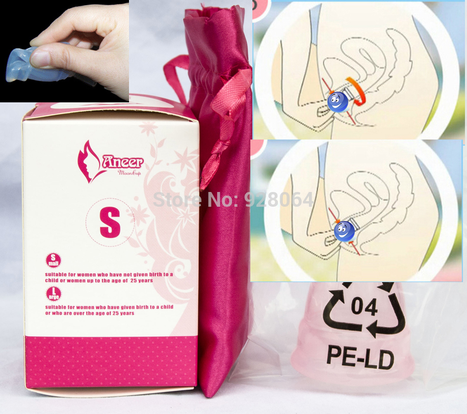 new 3 color S L size for pick Medical Grade Silicone Menstrual Cup for women Feminine