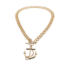 Wholesale promotion fashion necklaces for women 2015 long chain collar big anchor necklace women jewelry bijouterie