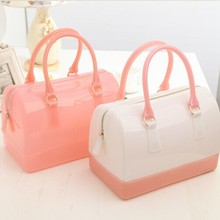 jelly handbag Transparent candy bags New 2014 Design women handbag jelly Crystal bags messenger bags Popular