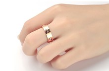 Titanium Steel CZ Diamond carter brand Rings Perfect Jewelry Classic Love Screw Rings Silver Gold Rose