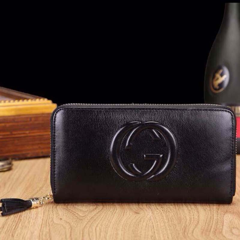 Brand Italian Women Wallets Genuine Leather tassle zipper Women Purses Card Cash Case Fashion Design Women