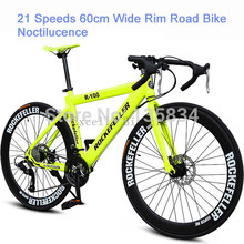 21 Speeds  60MM Wide Rim Carbon Similiar  Bicicleta 700C Road Bike Super Light  Racing Bicycle  Double Disc Break  Cycling OEM