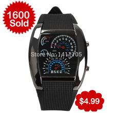 Hot Sale Promotion Fashion Car Meter Dial Sports LED Digital Watches Women Men Watch Free Shipping relogio masculino