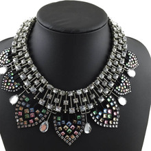 Sale fashion necklace set multi layer crystal 2015 za necklaces for women fashion Jewelry chain Statement