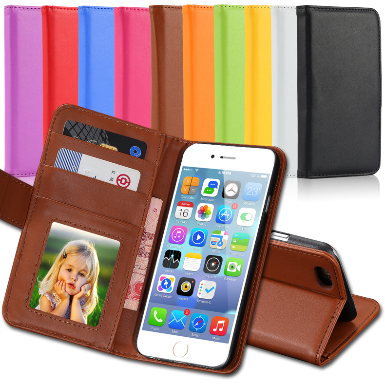 Top Quality Flip Leather Wallet Case For Apple iphone 6 Mobile Phone Cases With Card Holder
