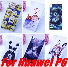 Hot Selling Huawei Ascend P6 Case Cover Colored Paiting Case Huawei P6 Ascend Case Free Shipping,cell Phones case for Huawei p6