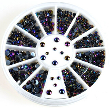 300Pcsd Nail Decoration Acrylic Nail Supplies Gel Tips Charms Wheel Nail Beads DIY Wholesale