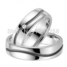 JH Cople Series 5mm Solid Genuine 9ct 9k Polish White Gold Natural I1 Diamond Wedding Ring Couples Lovers Ring  A Pair