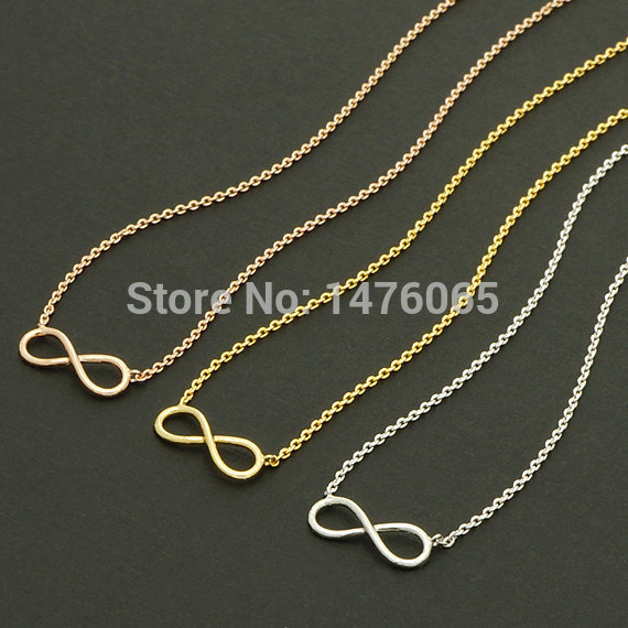 Free shipping European and American New Fashion jewelry personality simple retro Infinity pendant necklace