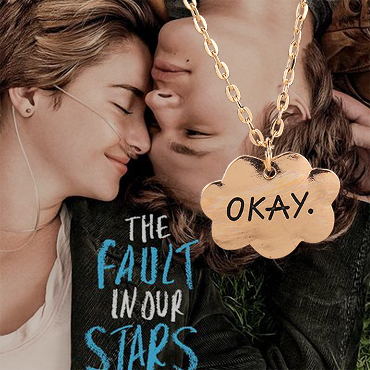 Cupid Fashion Jewelry 2 Colors Okay The Fault in Our Stars Friendship Okay Okay Necklace Jewelry