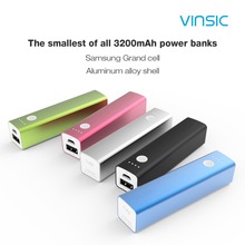 VINSIC Tulip 3200mAh Power Bank, 5V 1A External Mobile Battery Charger Pack for iPhone, iPad,Samsung, Cell Phones, Tablet PCs