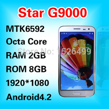 New Arrival Star G9000 Android4.22.2 MTK6592 Octa Core Dual SIM 5.2 inch 1920×1080 S5 I9600 Phone 2G RAM 8G ROM 13.0MP WCDMA