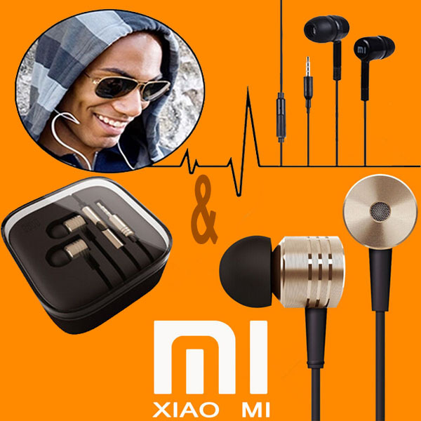 100 Original XIAOMI Earphones Headphones MIC Headsets Stereo 3 5mm Jack Bass In Ear noise isolating