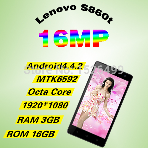 Lenovo S860 t MTK6592 Octa Core 2 0Ghz 16 0MP Mobile Phone 3G RAM 16G ROM