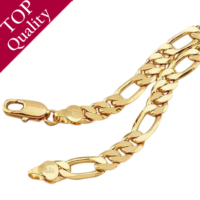 Classic 18k Gold Plated Necklaces For Men Link Chain Necklace Charm Fashion Jewelry Free shipping N18K