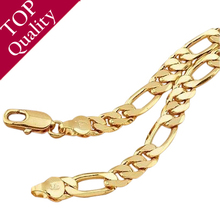 Classic 18k Gold Plated Necklaces For Men Link Chain Necklace Charm Fashion Jewelry Free shipping(N18K-37)