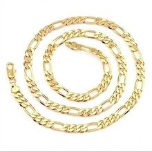 Classic 18k Gold Plated Necklaces For Men Link Chain Necklace Charm Fashion Jewelry Free shipping N18K
