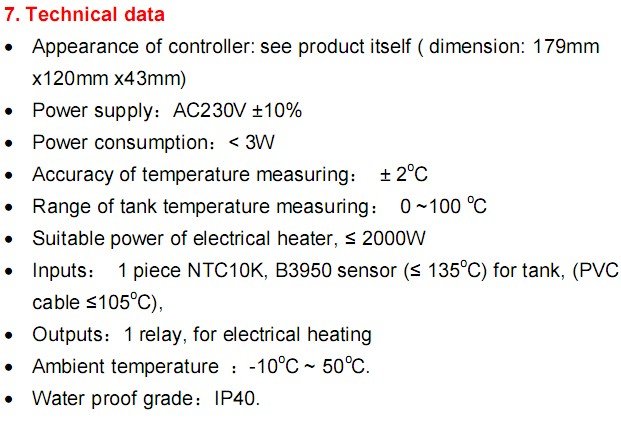 SR609C Solar Smart Controller for Compant Pressure Solar Water Heater Ultisolar New Energy Co., Ltd Woolf Zhang