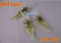 Freeshipping 100pcs/lot [4.5cm,1.2g] Soft Fishing baits Minnow Fishing lure shrimp shape bait(KF-57)