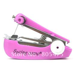 máquina de costura 1553 da roupa à mão sem corda portátil cor-de-rosa