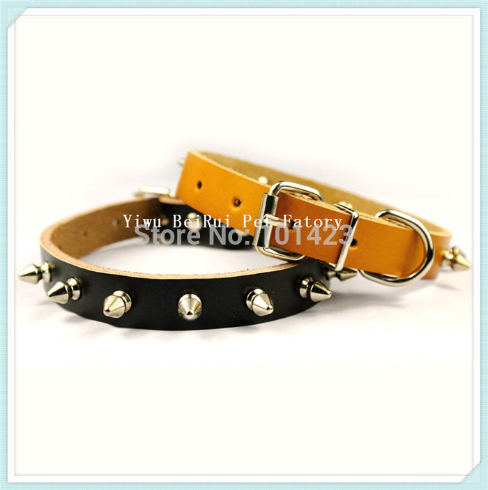 ... -Spiked-Berry-Genuine-Leather-Dog-Collar-Pet-Collar-Free-Shipping.jpg