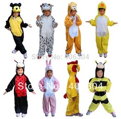 Free shipping,bear,mickey mouse,duck,bee,frog,crocodile,monkey,panda,cow,dog,Cosplay Children animal costume for kid,30styles(China (Mainland))