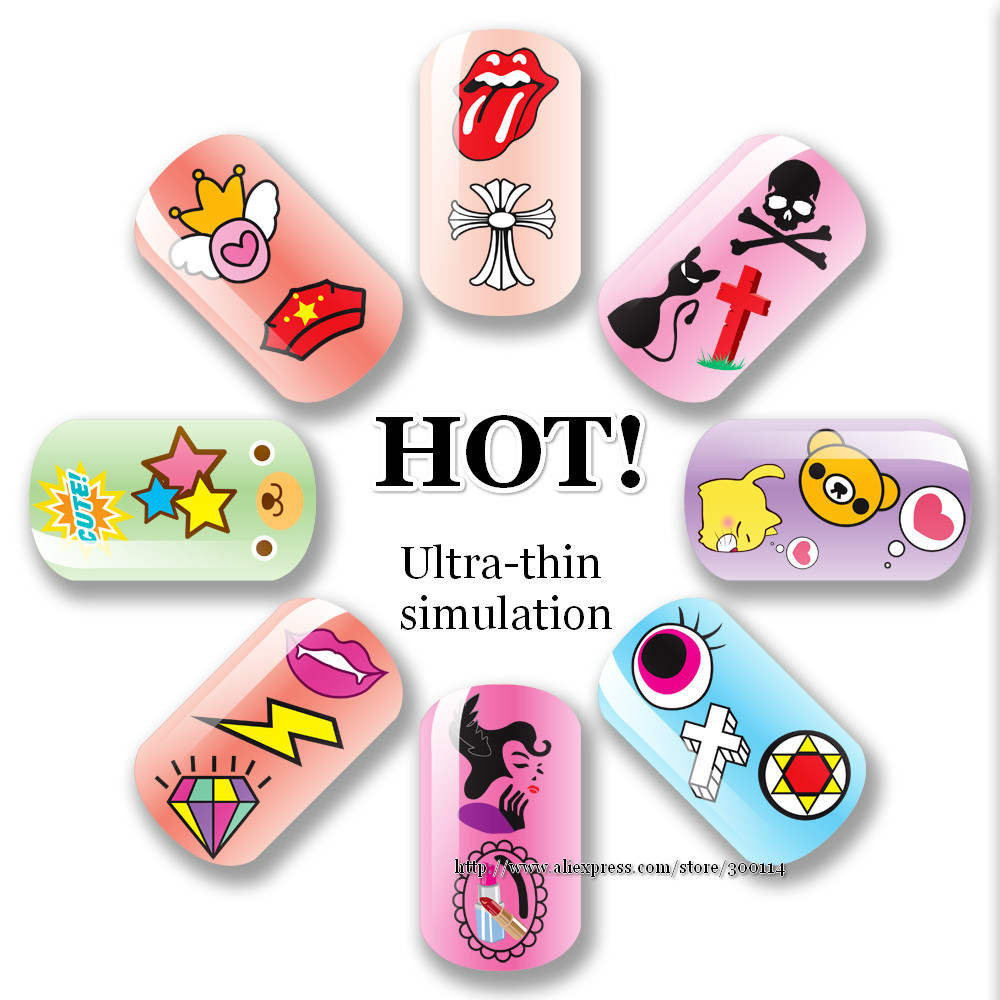 Manicure Beauty Tattoo Ultra thin simulation Nail art Sticker 3D Nail ... Manicure Beauty Tattoo Ultra thin simulation Nail art Sticker 3D Nail ...