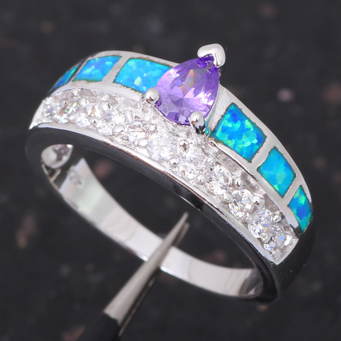 Wholesale-Pink-topaz-Blue-fire-Opal-925-Sterling-Silver-Crystal-Rings ...