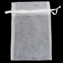 Brand New 100pc lot White 4 x6 10cm x 15cm Strong Sheer Organza Pouch Wedding Favor