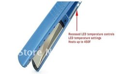 Free shipping by China post air mail!2pcs/lot Pro Nano titanium1 1/4 Inch Professional Hair iron set new label 110V and 220V(China (Mainland))