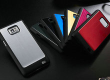 Brushed Aluminum Hard case for Samsung Galaxy S2 i9100 SII 9100 Mobile Phone Luxury Metal Back