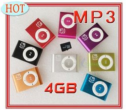 4GB Hello kitty Clip mp3 Player / 8 colors / 5 in1 mp3 / Free shipping FACTORY DIRECT(China (Mainland))