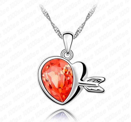 Free Shipping Mix Wholesale Charm Promotion Love of Cupid Crystal Necklace Fashion Engagement Jewelry