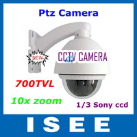 700TVL 1/3 Sony ccd outdoor 10x mini speed dome camera 10x ptz camera cctv camera Free Shipping